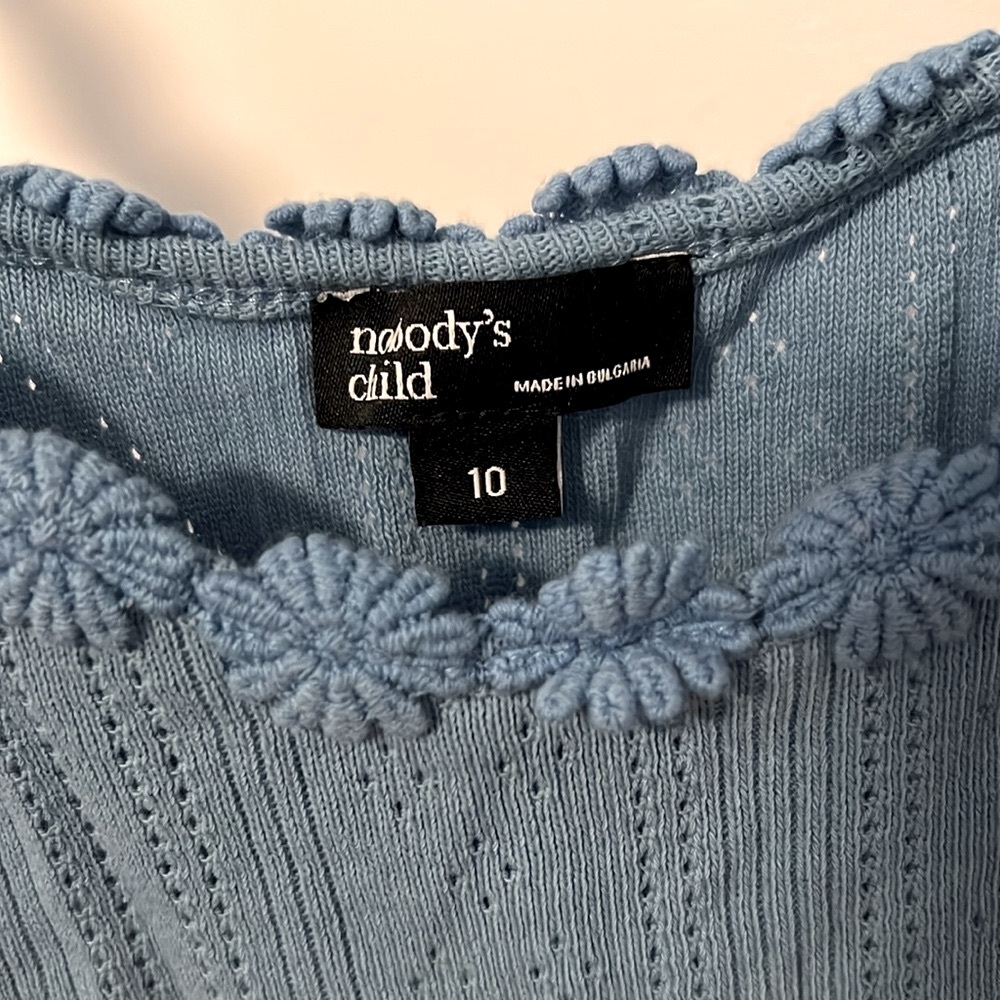 Nobody’s Child Blue organic cotton daisy tank - Picture 4 of 5